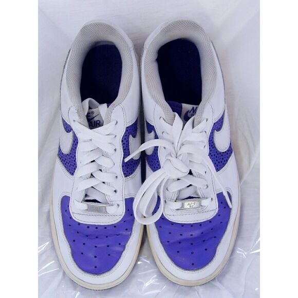 Nike Air FORCE white/purple Shoes 315115 - Picture 2 of 4